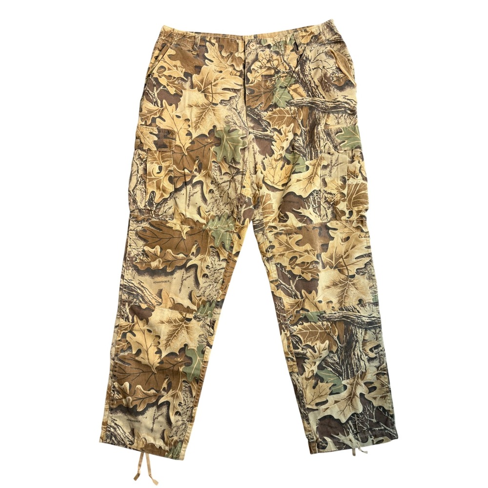 Vintage Camo Cargo Pants Mens Large Long Military 36